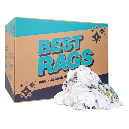 T-Shirt Reclaimed Rags - White - 50 Lb Box